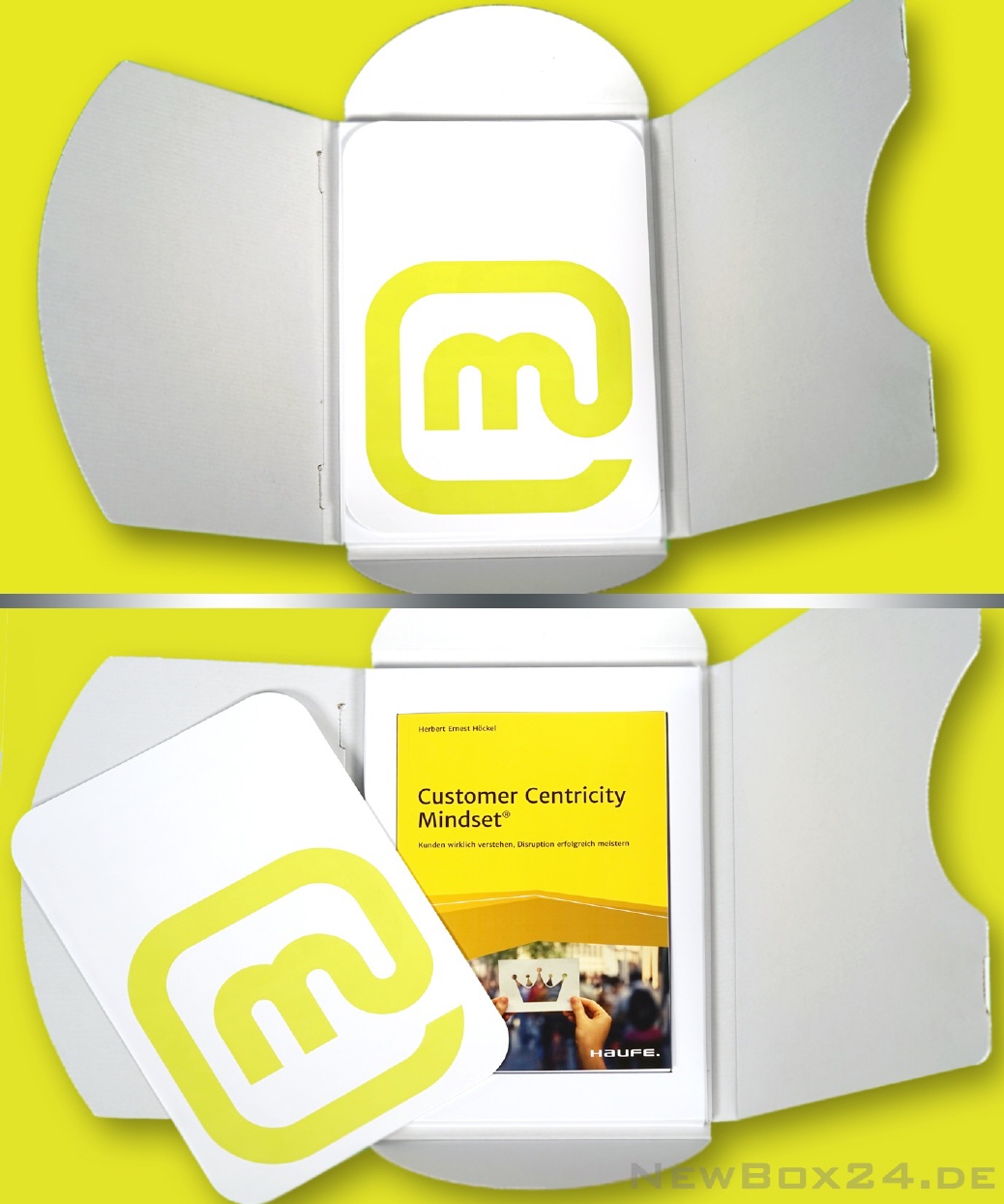 Mappenverpackung mit Einlage für Buch