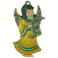Pewter Ornament Angel with Sheet of Music