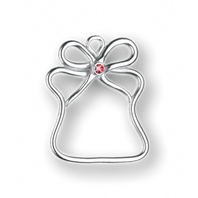Christbaumschmuck Geschenk mit 1 Stein rot