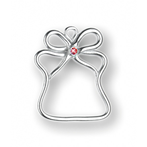 Christbaumschmuck Geschenk mit 1 Stein rot