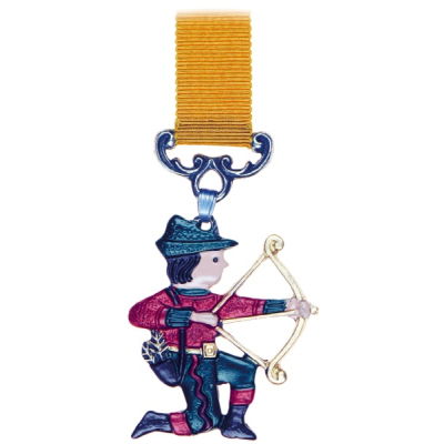 Lesezeichen Sch&uuml;tze, Band gelb