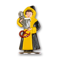 Zinnfigur M&uuml;nchner Kindl mit Brezel zum Stellen