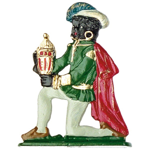 Zinnfigur K&ouml;nig kniend zum Stellen