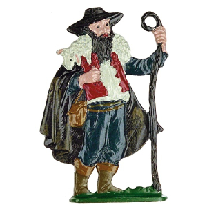 Zinnfigur Hirte mit Stab zum Stellen