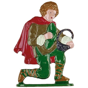 Zinnfigur Hirte kniend zum Stellen