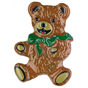 Pewter Brooch Little Bear from the front