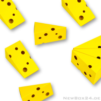Käse-Stücke aus Karton, ca. 120 x 60 x 60 mm