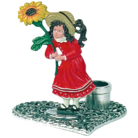 Leuchter Filigranherz M&auml;dchen mit Blume