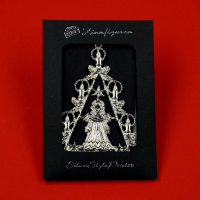 Pewter Ornament Angel with Lights &ndash; SilverStylePewter