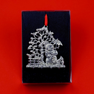 3D-Zinnminiatur Schneemann mit Eichhörnchen –...