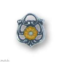 Anh&auml;nger Ornament mit Blume gelb