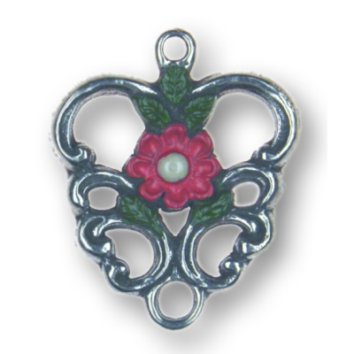 Anh&auml;nger Rankenherz rosa