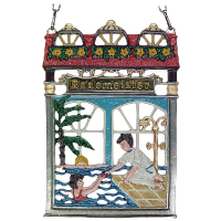 Pewter Picture Lifeguard &bdquo;Bademeister&ldquo;