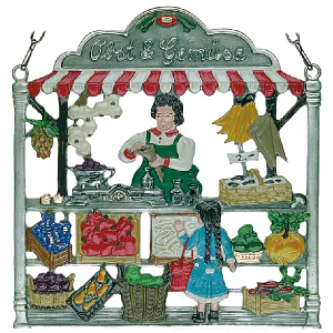 Pewter Picture Fruit and Veg Stall