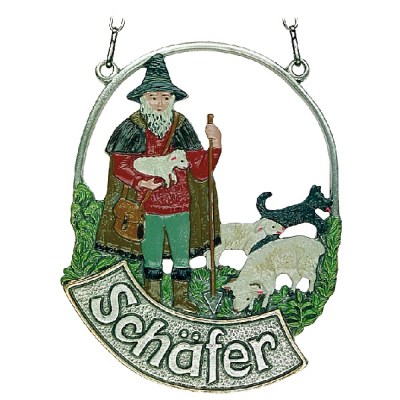 Zinnbild Sch&auml;fer oval