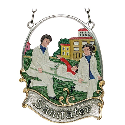 Zinnbild Sanit&auml;ter oval