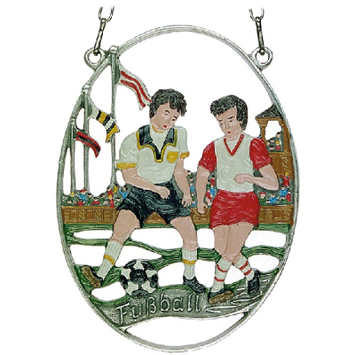 Pewter Picture Football &bdquo;Fu&szlig;ball&ldquo; oval