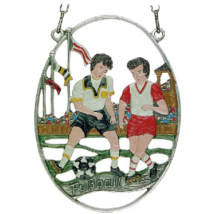 Pewter Picture Football &bdquo;Fu&szlig;ball&ldquo; oval