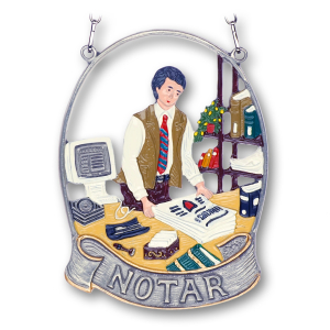 Pewter Picture Notary &bdquo;Notar&ldquo; oval