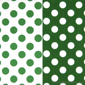 Karton Dekor 48 Punkte grün/weiß