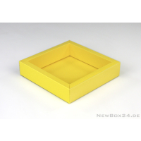 Schiebe-Geschenkbox mit Klarsichthülle 05 - 126 x 124 x 32 mm
