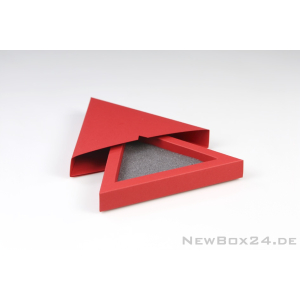 Schmuckverpackung Dreieck, Seitenlänge innen 120 mm