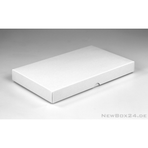 Falt-Stülpdeckelboxen weiß - 265 x 160 x 30 mm