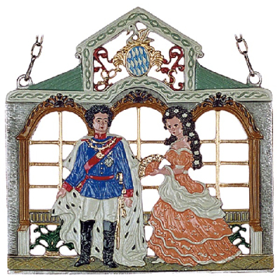Pewter Picture King Ludwig and Sissi