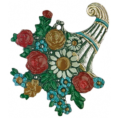 Zinnfigur Blumenf&uuml;llhorn
