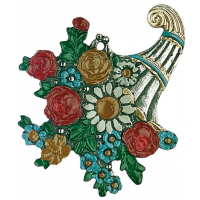 Zinnfigur Blumenf&uuml;llhorn