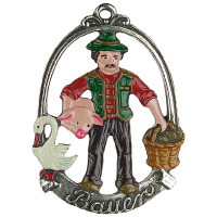 Pewter Ornament Farmer (male) &bdquo;Bauer&ldquo;