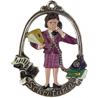 Pewter Ornament Secretary "Sekret&auml;rin"