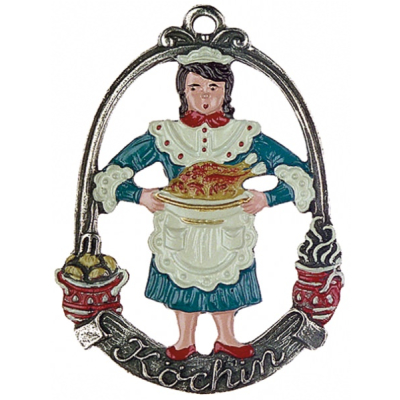 Pewter Ornament Cook (female) &bdquo;K&ouml;chin&ldquo;