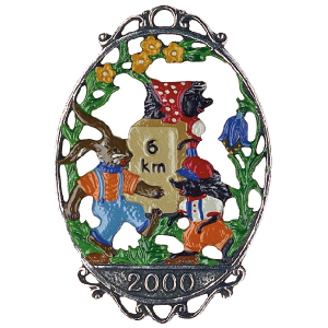 Zinnfigur Jahresm&auml;rchen 2000 Hase und Igel