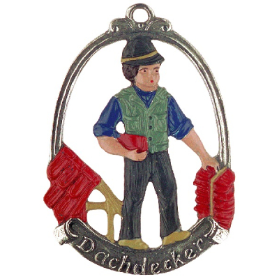 Pewter Ornament Roofers &bdquo;Dachdecker&ldquo;