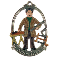 Pewter Ornament Carpenter &bdquo;Schreiner&ldquo;