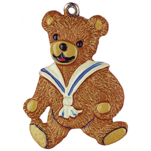 Zinnfigur B&auml;r mit Kragen