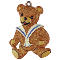 Zinnfigur B&auml;r mit Kragen