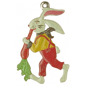 Zinnfigur Hase mit R&uuml;be
