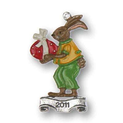 Pewter Ornament Easter Bunny 2011