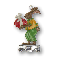 Pewter Ornament Easter Bunny 2011