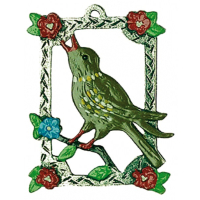Pewter Ornament Thrush